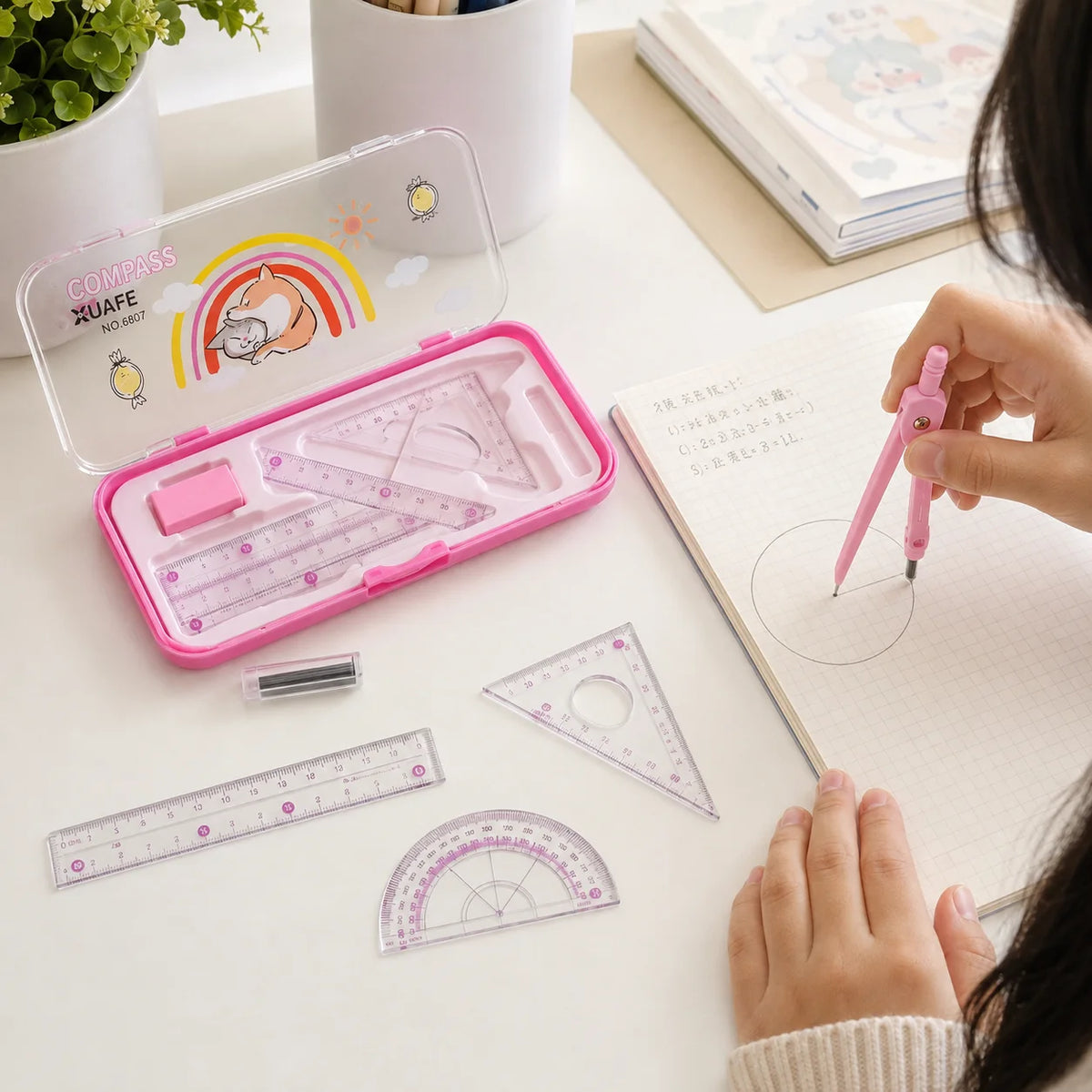 Kids Geometry Compass Set with Storage Case