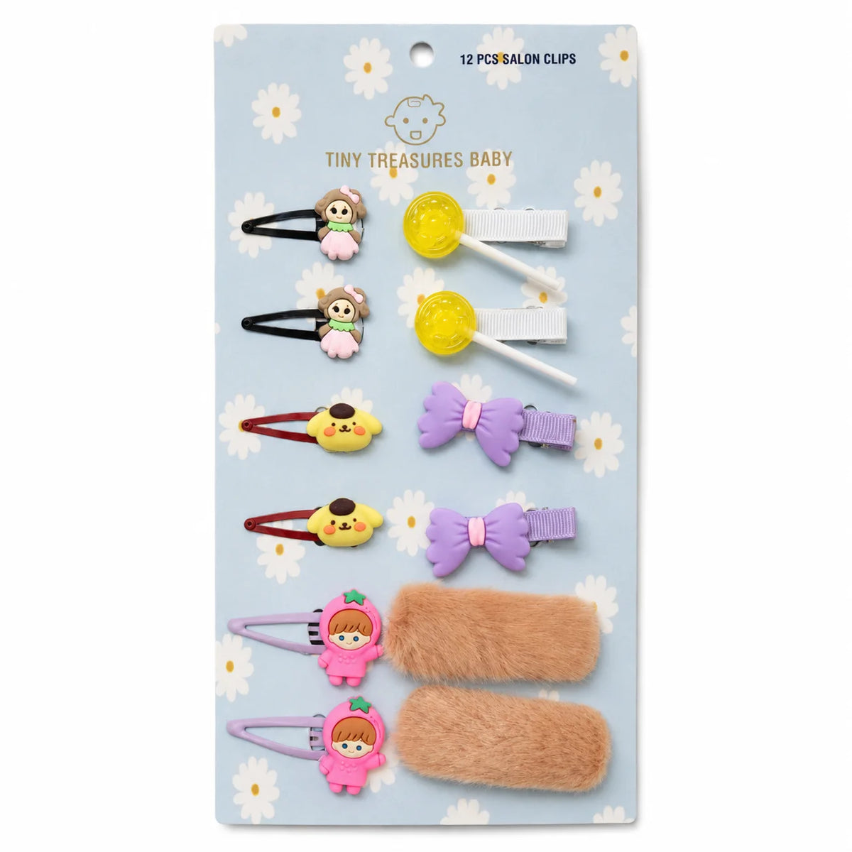 12-Piece Cute Kids Hair Clip Set