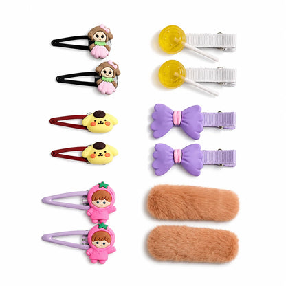 12-Piece Cute Kids Hair Clip Set