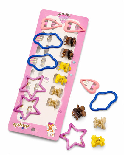 13-Piece Cute Assorted Hair Clip Set for Girls
