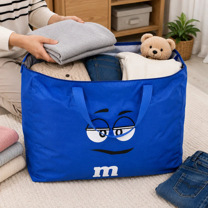 Blue Cartoon Face Storage & Carry Bag