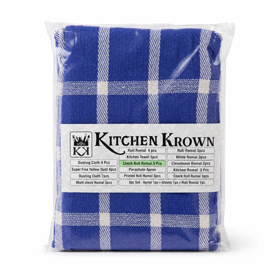 Blue Kitchen Krown Printed Roti Romal – Pack of 3