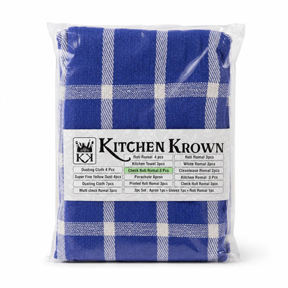 Blue Kitchen Krown Printed Roti Romal – Pack of 3