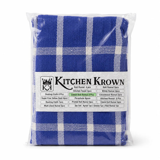Blue Kitchen Krown Printed Roti Romal – Pack of 3