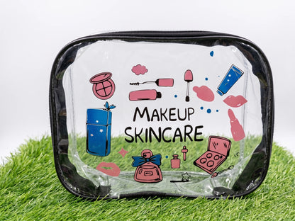 Clear Makeup & Skincare Cosmetic Pouch with Zipper