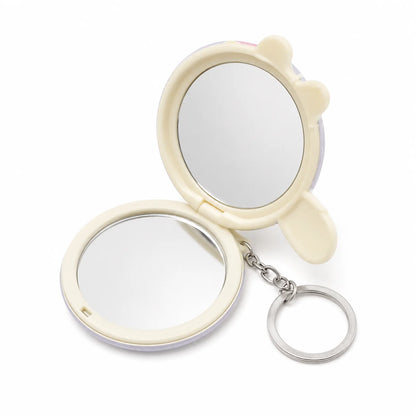 Cute Bunny Compact Mirror Keychain