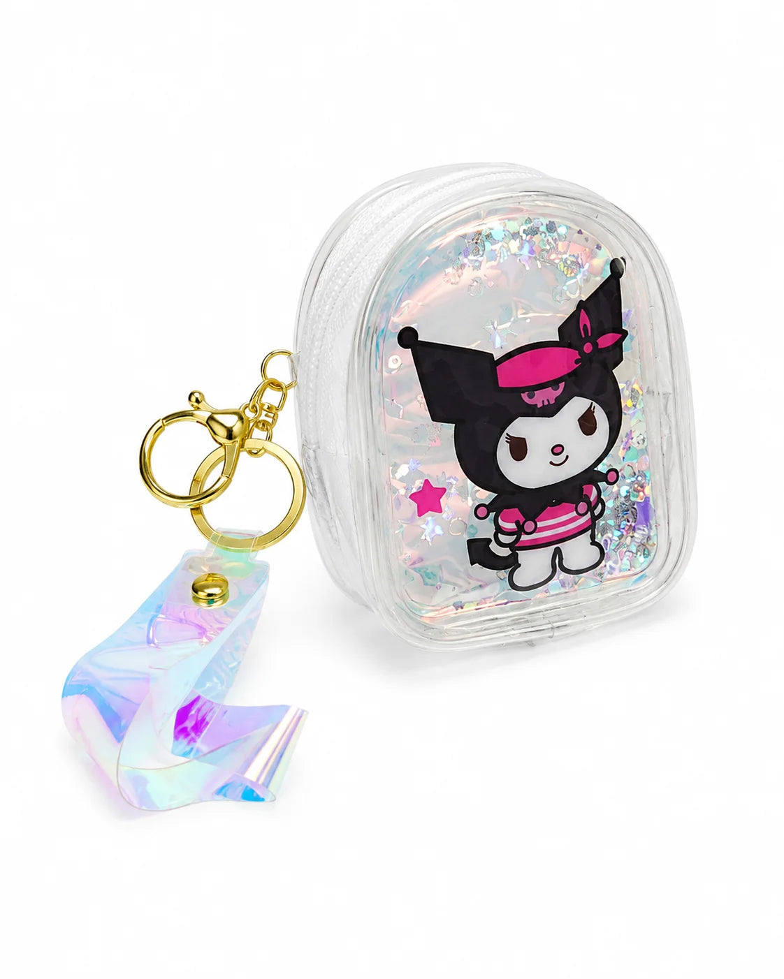 Cute Character Transparent Mini Coin Purse Keychain