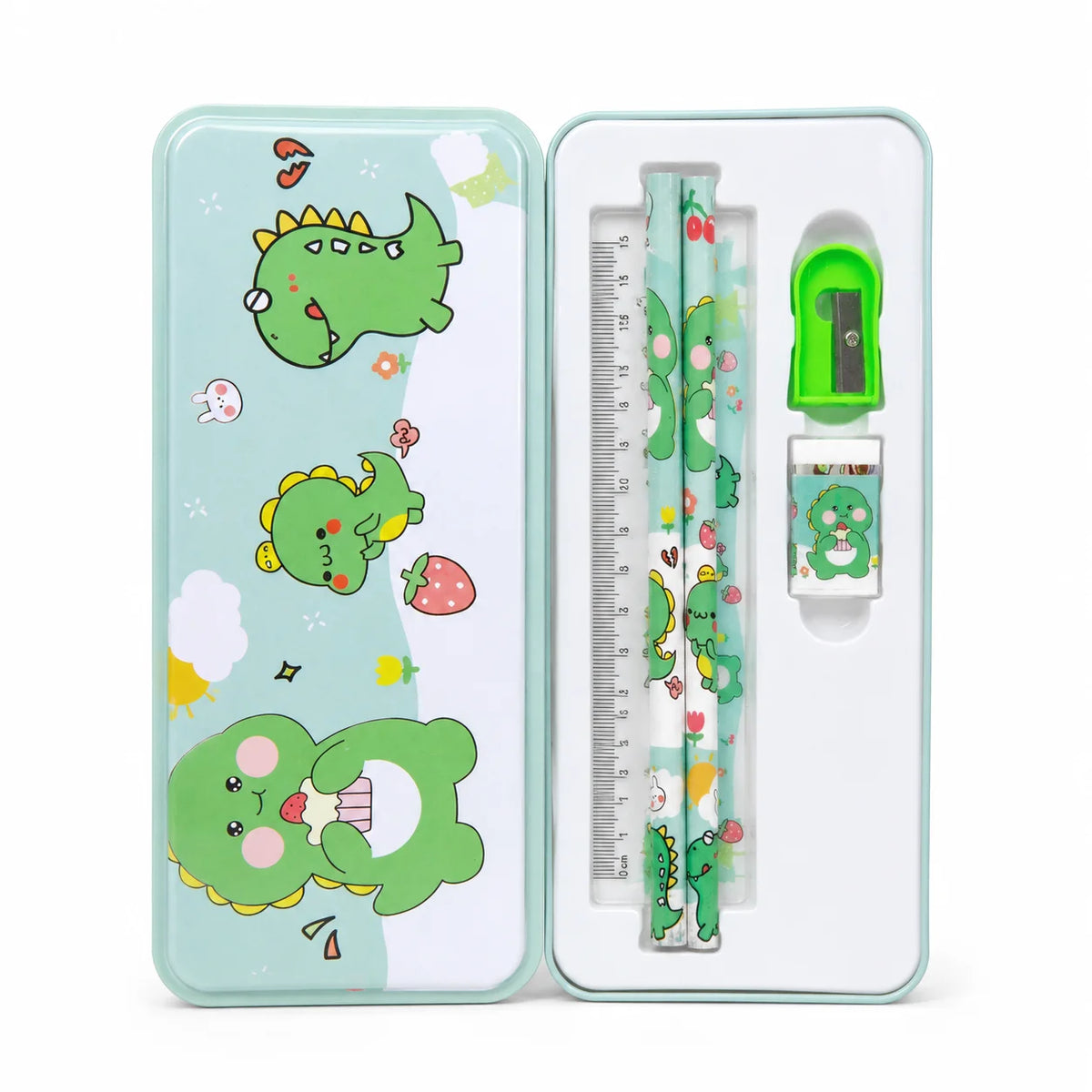 Dinosaur Kids Stationery Set with Hard Pencil Box
