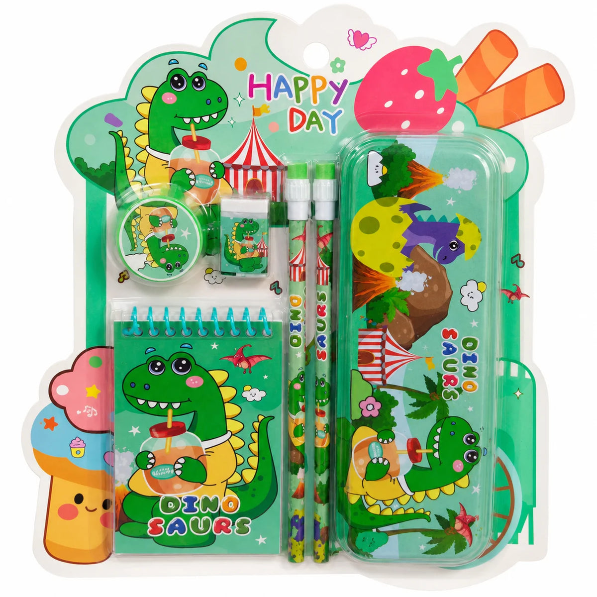 Dinosaur Kids Stationery Set with Pencil Case