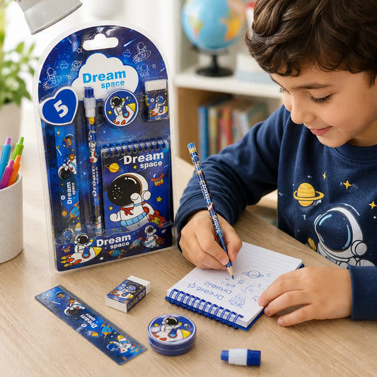 Dream Space Kids Stationery Set – 5 Pieces