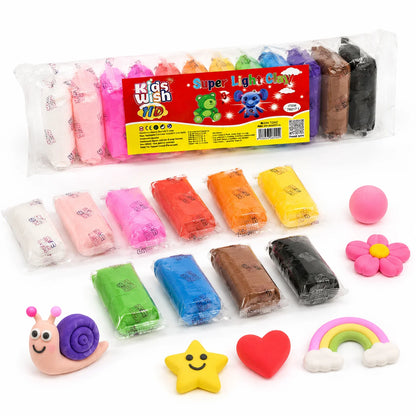 Kids Wish HD Super Light Clay – 11 Color Set