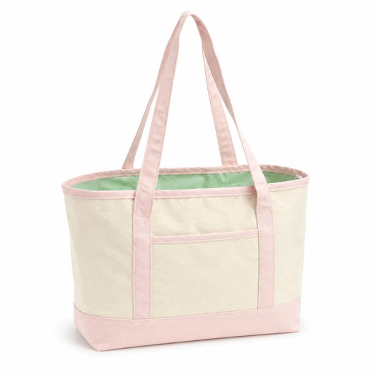Large Reusable Tote Bag with Front Pocket