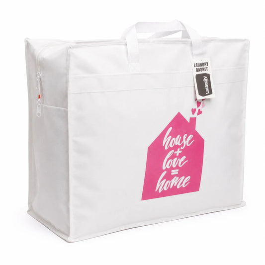 Large White Laundry & Storage Bag with Carry Handles