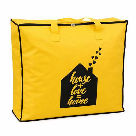 Large Yellow Laundry & Storage Bag with Carry Handles