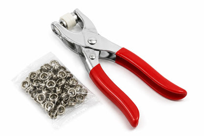 Manual Eyelet & Grommet Pliers Set with Metal Eyelets