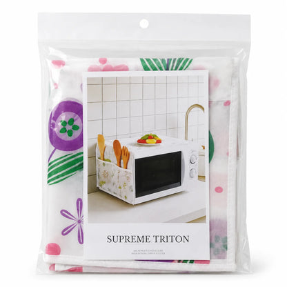 Microwave Oven Dust Cover with Side Storage Pockets