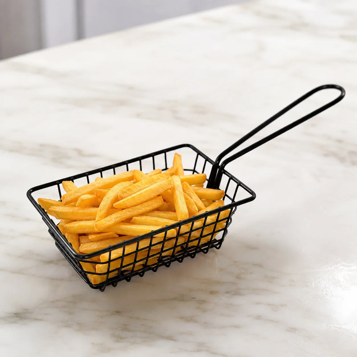 Mini Black Wire Frying & Serving Basket