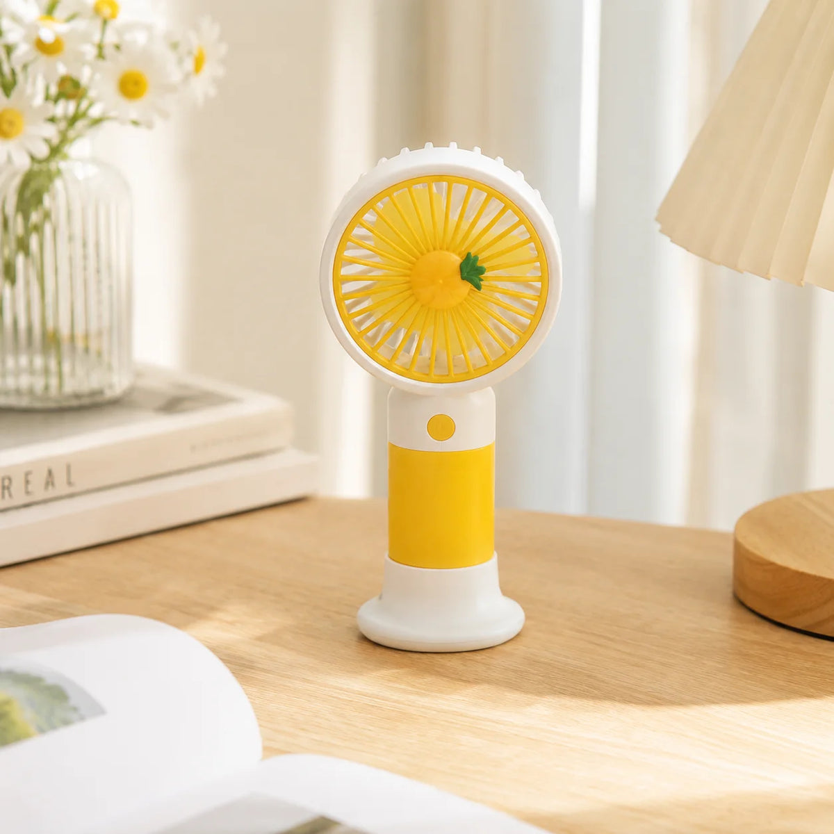 Mini Portable Handheld Fan with Desktop Stand