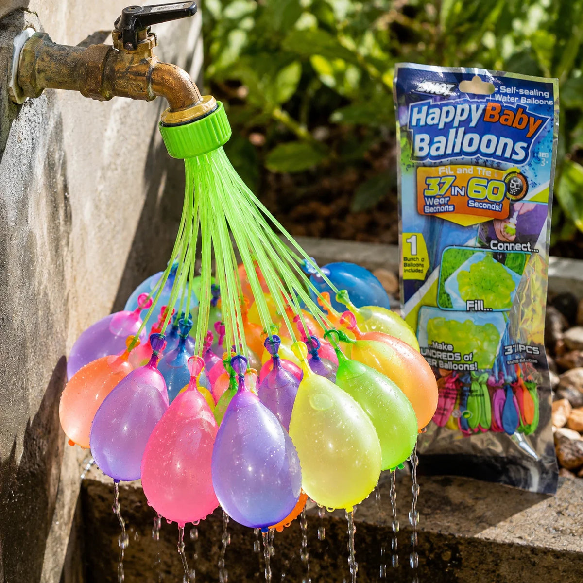 Quick-Fill Self-Sealing Water Balloons – Assorted Colors