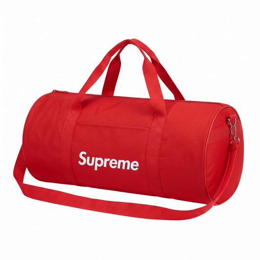 Red Supreme Duffle Travel & Gym Bag with Shoulder Strap