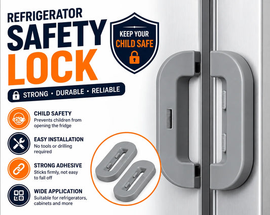 Self-Adhesive Refrigerator Safety Lock