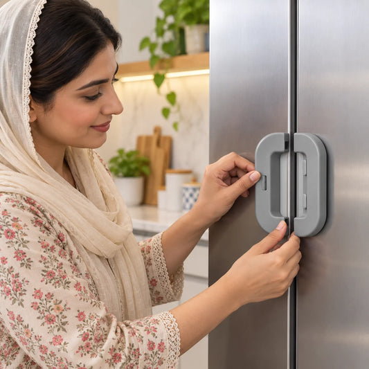 Self-Adhesive Refrigerator Safety Lock