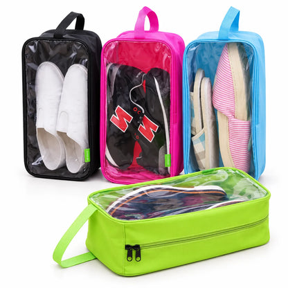 Transparent Shoe Storage & Travel Pouch with Handle