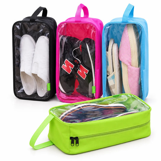 Transparent Shoe Storage & Travel Pouch with Handle