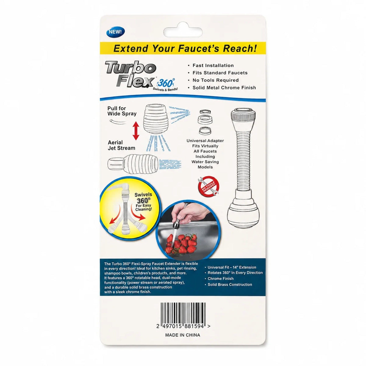 Turbo Flex 360° Faucet Extender