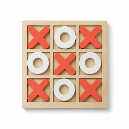 Wooden Tic Tac Toe Game – X & O Board
